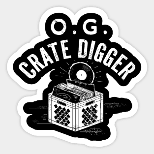 O.G. Crate Digger design Sticker